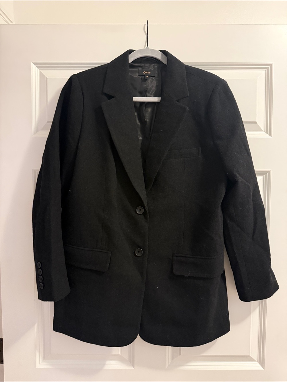 Quince Black Tailored Women's Blazer Jacket